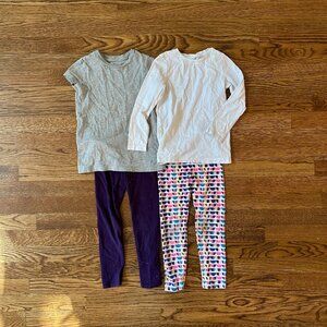 Size 4 Girls Casual Tee and Leggings Set